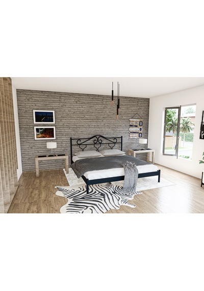 Metalia Metalia Gm 301 Gold Dublex Metal Karyola Siyah 150X200