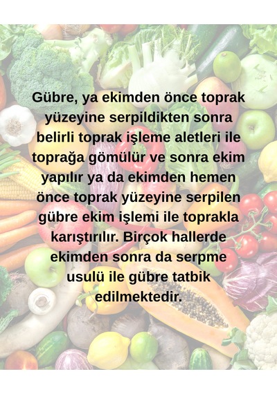 Sebze Gübresi Organomineral Katı Granül Domates Biber Salatalık G