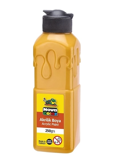 Nova Color Güneş Sarısı Akrilik Boya 250 Gr 1 Adet Su Bazlı Akrilik Boyası Hobi Sanatsal Boy Tuval Ahşap Metal Sarı Nova Color Güneş Sarısı Akrilik Boya 250 Gr 1 Adet Su Bazlı Akrilik Boyası Hobi Sanatsal Boy Tuval Ahşap Metal Sarı