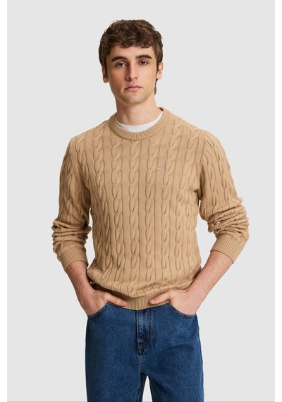 U.S. Polo Assn. Erkek Camel Bisiklet Yaka Regular Fit Örgülü Kazak 50331237-vr015 U.S. Polo Assn. Erkek Camel Bisiklet Yaka Regular Fit Örgülü Kazak 50331237-vr015