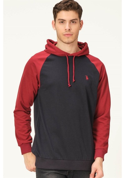 V4005 Dewberry Erkek Sweatshırt-lacivert- Bordo Lacivert- Bordo