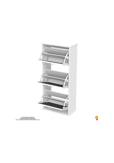 Modilayn Varbi Asma Kapı Önü 52x 115x 26 Cm Lik 3 Düşer Kapak 6 Göz Bölmeli Ayakkabılık Antrasit - Beyaz Modilayn Varbi Asma Kapı Önü 52x 115x 26 Cm Lik 3 Düşer Kapak 6 Göz Bölmeli Ayakkabılık Antrasit - Beyaz
