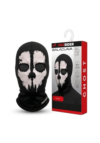 Prorider Prorıder Ghost Call Of Duty Cod Ghost Balaklava Motorcu Maskesi Siyah Beyaz
