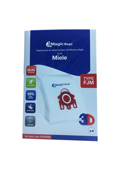 Seninürünün Senin Ürünün Mıele Typ Fjm İle Uyumlu 5 Katlı Bez Toz Torbası 4 Adet
