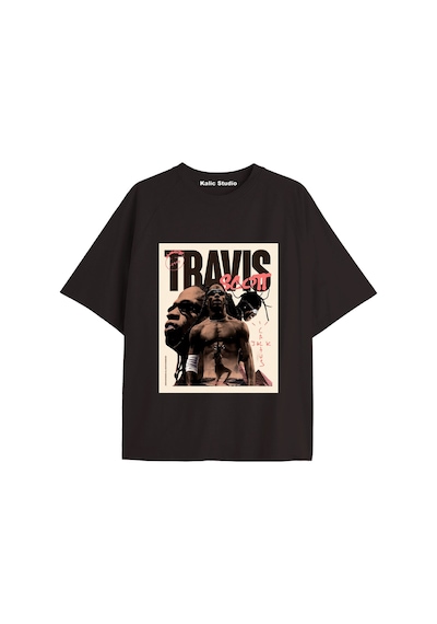 Kalic Studio Unisex Travis Scott Astroworld Tshirt Siyah-25
