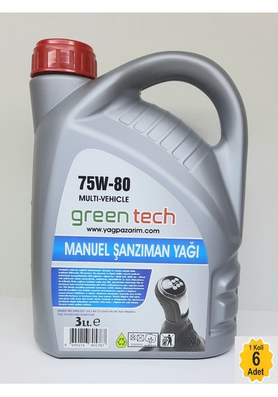 Greentech 75W-80 Multi - Vehicle Manuel Şanzıman Yağı 6 x 3 L