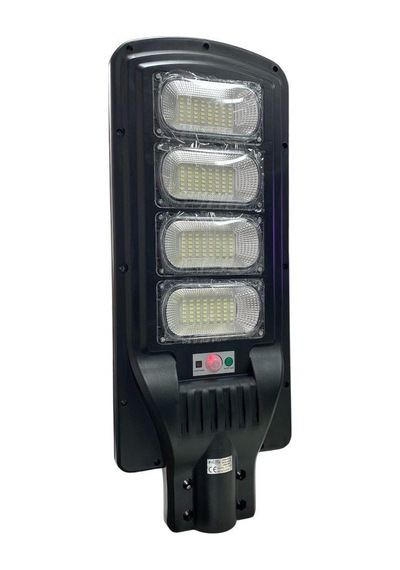 Hightek 300w Solar Sokak Lambası Hareket Sensörlü- Kumandalı Siyah