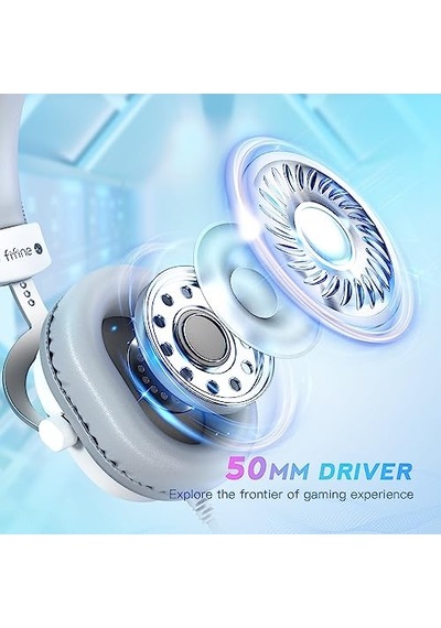 Ampligame H6w Beyaz Mikrofonlu Oyuncu Kulaklığı Usb Bağlantı İle Düşük Gecikme Ve Yüksek Ses Kalitesi