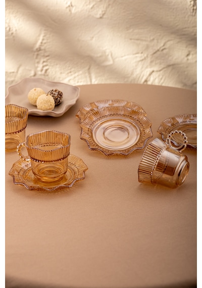 Emsan Hatrı Var Amber 80 Ml 6'lı Kahve Fincanı Takımı Amber
