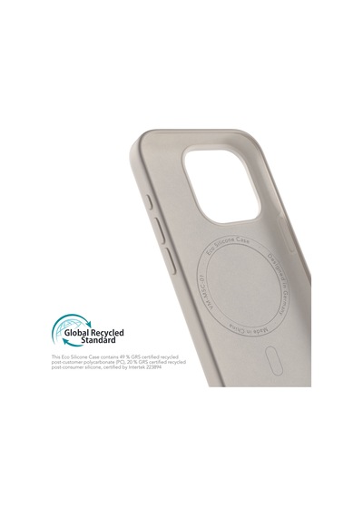 Vonmahlen Apple Uyumlu iPhone 15 Pro Max Magsafe Silikon Kılıf Krem