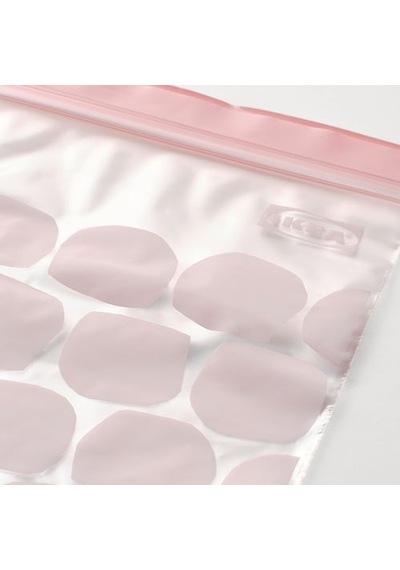 Ikea Istad Kilitlenebilir Buzdolabı Poşeti, Açık Pembe, 1 Lt, 25 Adet