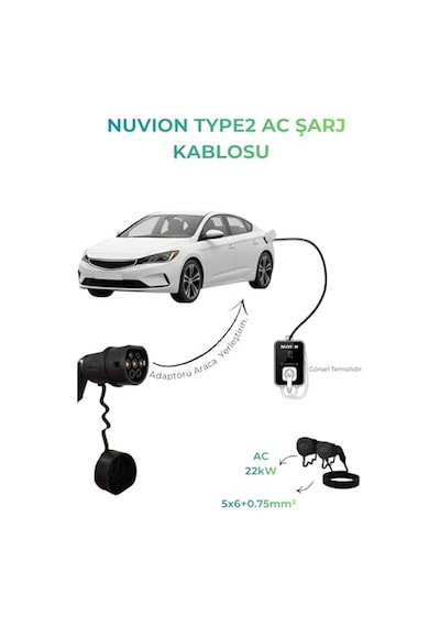 Filşarj Elektrikli Araç Paketi - Şarj İstasyonu - Type Tip 2 Ac Şarj Kablosu - Dönüştürücü Genel