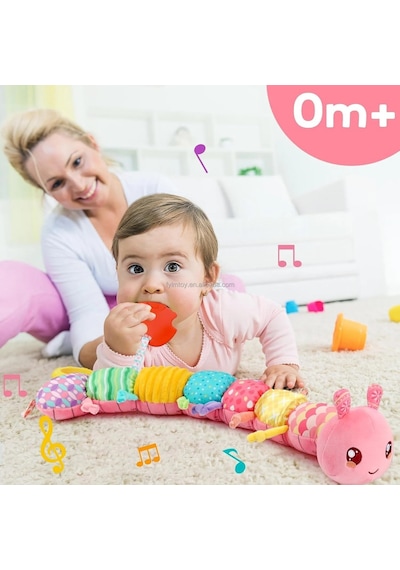 Bebekler İçin Sesli Ve Çıngıraklı Peluş Oyuncak Montessori Duyusal Oyuncaklar Mor