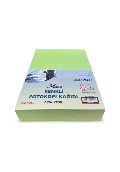 Masis A4 Renkli Fotokopi Kağıdı 500 Lü Açık Yeşil
