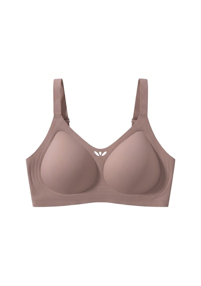 Cottonhill Seamless Bra - Ease Kahverengi Lazer Kesim Balensiz Dekolteli Dikişsiz Kadın Sütyen