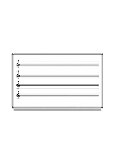 Akyazı 120X140 Müzik Çizgili Laminat Yazı Tahtası
