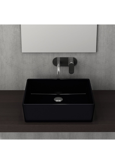Bocchi Milano Çanak Lavabo 50 CM Parlak Siyah