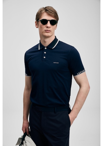 Lufian Hold Erkek Polo T-shirt 111040251 Lacivert