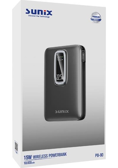 Sunix 10.000 Mah 15w Standlı Wıreless Powerbank Siyah Pb-90