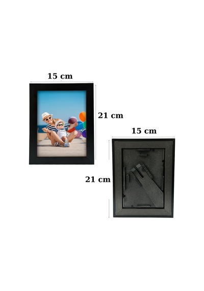 Ddecolıfe İkili Fotoğraf Çerçevesi, Resim Çerçevesi, 21x15 Siyah
