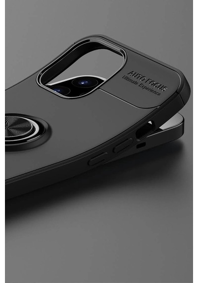 Cosmotex Newface Apple iPhone Uyumlu  12 Pro Max Kılıf Range Yüzüklü Silikon - Kırmızı