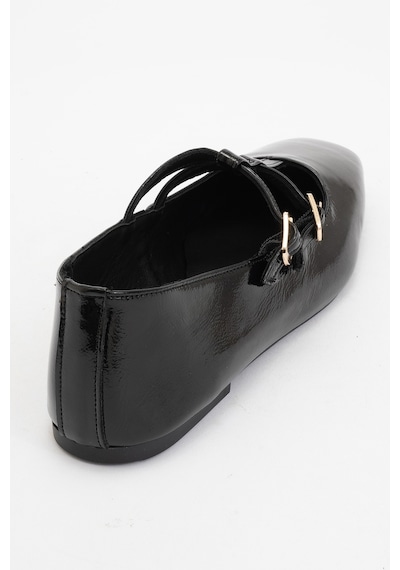 Luvishoes Luvi Shoes Starlıng Siyah Rugan Hakiki Deri Kadın Babet Ayakkabı Siyah Rugan