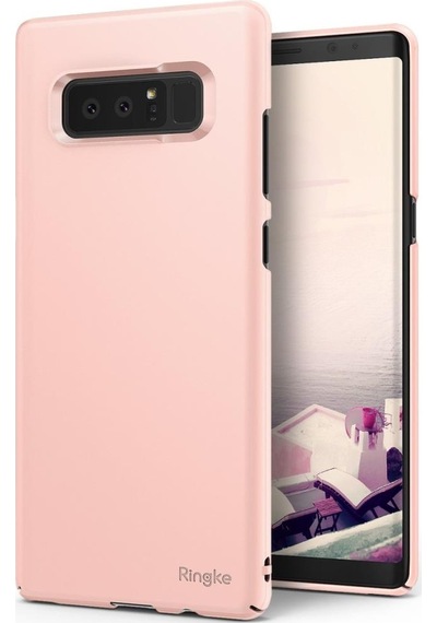 Ringke Slim Galaxy Note 8 İle Uyumlu Kılıf Peach Pink