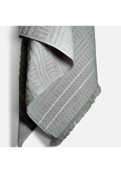 Botti Home %100 Pamuk Jakarlı Banyo Havlusu 100 X 150 Cm Çeyizlik Yumuşak Dokulu Havlu Açik Gri