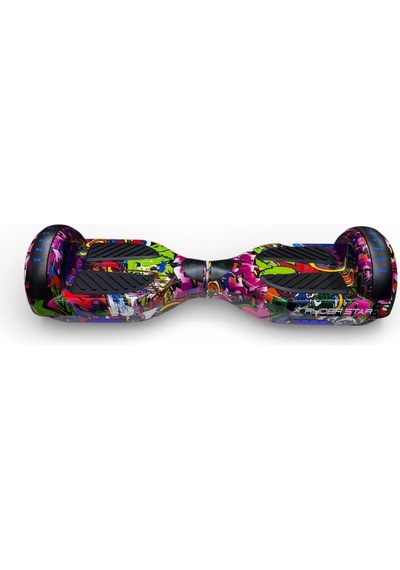 Elektrikli Kaykay Hoverboard 6.5 Inch Taşıma Çantalı Bluetooth Hoparlörlü Akıllı Denge - Rs-s5 Grafiti Mix