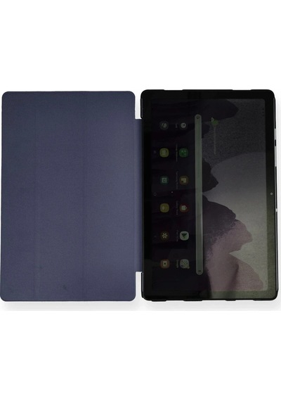 Mey İthalat Samsung Uyumlu Galaxy X200 Tab A8 10.5 Kılıf Tablet Smart Kılıf - Lacivert Arka Kapak