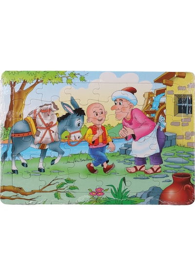 36 Parça Çocuk Puzzle + Boyama Keloğlan