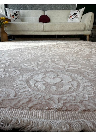 Nısan Halı Salon, Oturma, Yatak Odası Halısı Desen Kodu 15151-055 Toz Pembe