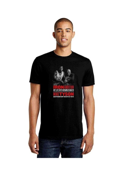Mike Tyson My Life With Boks Baskılı Siyah Erkek Tshirt