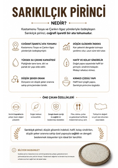 Yeni Mahsul Sarıkılçık Pirinci 1 Kg
