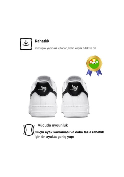 Old Seasoned Süper Rahat 4 Mevsim Unisex Günlük Yürüyüş Spor ... Beyaz - Siyah