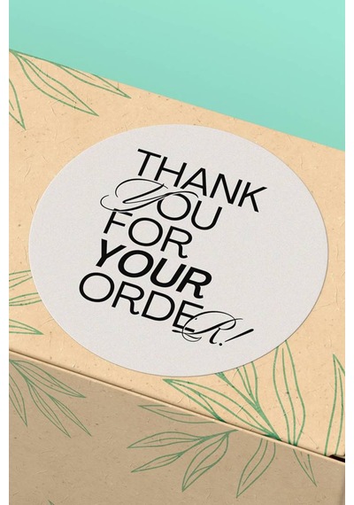 Thank You For Your Order Sticker 3x3cm St2183 Çok Renkli