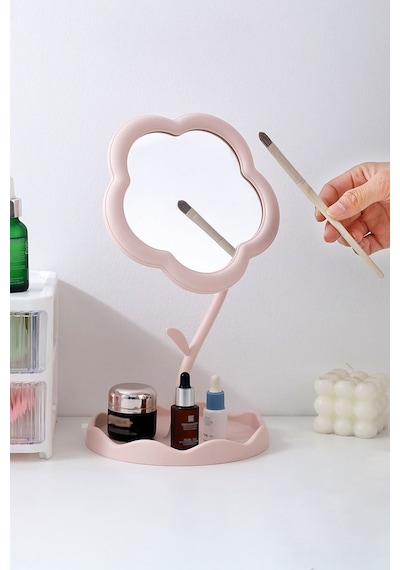 Chavin Pembe Plastik Takı Stand Masa Aynası Cin889pm Pembe