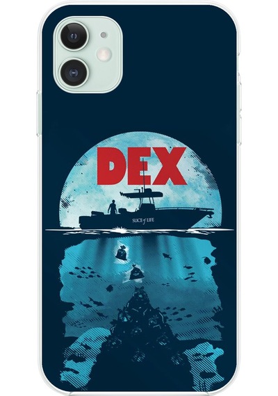 Apple Uyumlu iPhone 11 Şeffaf Kılıf Dexter Tasarımlı