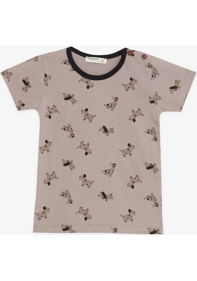 Breeze Erkek Bebek Pijama Takımı Sevimli Köpekcik Desenli 9 Ay-3 Yaş, Kahverengi-kahverengi Kahverengi