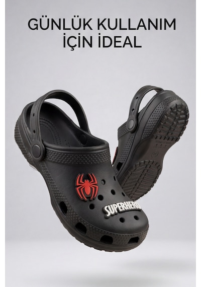 Hero-clog Macera Serisi - Siyah Maske Figürlü Erkek Çocuk - Bebek Terlik Ve Sandalet: Ultra Hafi... Hero-clog Macera Serisi - Siyah Maske Figürlü Erkek Çocuk - Bebek Terlik Ve Sandalet: Ultra Hafi...