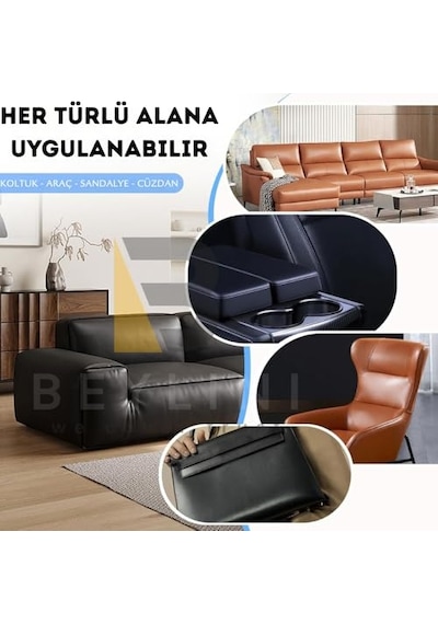 27kids Beylını Deri Tamir Kiti Kendinden Yapışkanlı Dayanıklı Uzun Ömürlü Su Geçirmez Onarım Kiti Siyah, 50x120 Açık Bej