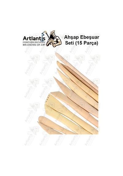 Ebeşuar Seti 15 Li 20 Cm 1 Paket Ahşap Modelaj Modelleme Aletleri Seramik Kil Ve Heykel Modelaj Kalemi