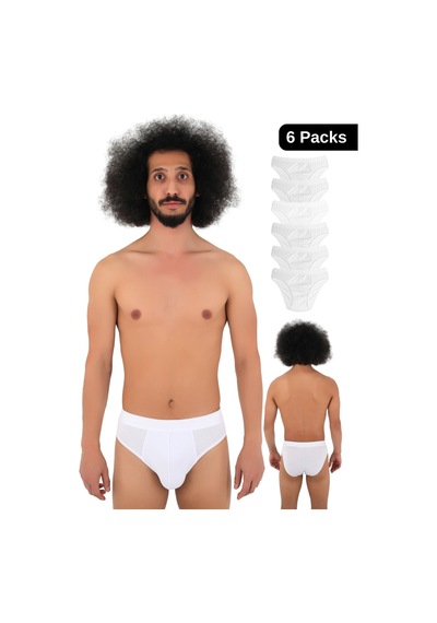 Cnt Erkek Slip Külot Boxer Bel Likralı 6'lı Premium Kutuda Beyaz Beyaz