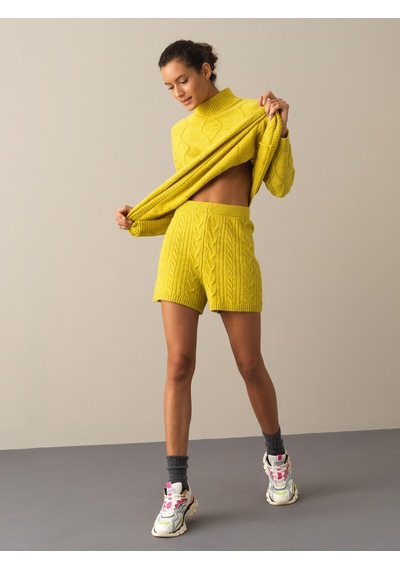 Xint Sarı Regular Fit Triko Şort 850855