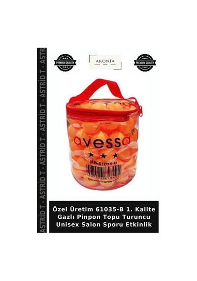 Özel Üretim 61035-b 1. Kalite Gazlı Pinpon Topu Turuncu Unisex Salon Sporu Etkinlik