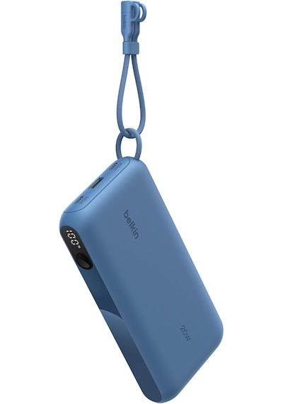 Belkin Boostcharge Power Bank 20000 Mah Display, Pd 20w Usb-c Kablolu Mavi