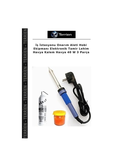 İş İstasyonu Onarım Aleti Hobi Ekipmanı Elektronik Tamir Lehim Havya Kalem Havya 40 W 3 Parça