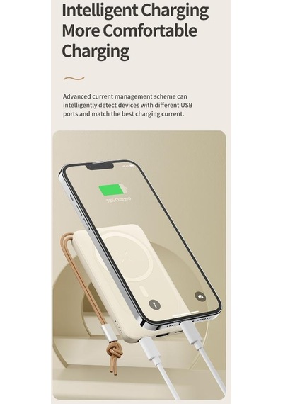 Rock P89 10.000 Mah 20w Magsafe Kablosuz Şarjlı Powerbank Siyah