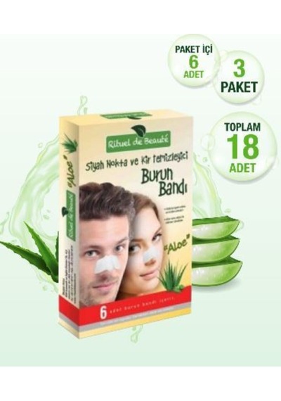 Aloe Vera Siyah Nokta Burun Bandı x 3