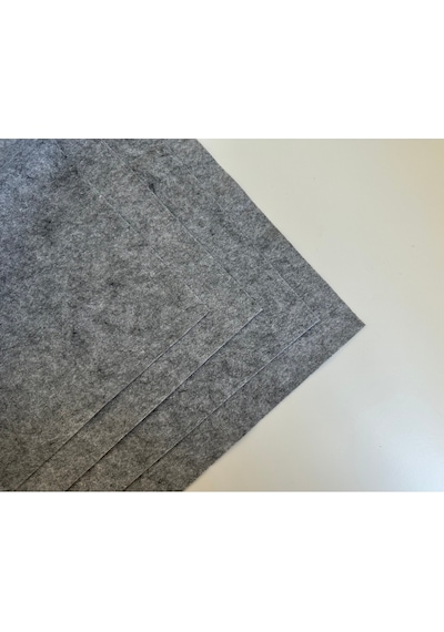 Gri Renk Metrelik Ince Keçe Kumaş Keçe 1 Mm Aktivite Keçesi Renkli Keçe 1 Metre 100 Cm X 100 Cm